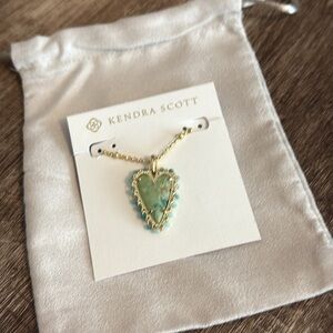 Kendra Scott Gold Beaded Ansley Heart Pendant Necklace
